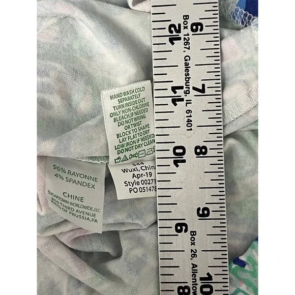 Lilly Pulitzer Karlie Wrap Romper XL Craysea Seashell Resort Blue Purple Green - Picture 11 of 11